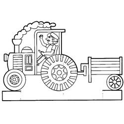 ぬりえページ: トラクター (交通機関) #141932 - 無料の印刷可能なぬりえページ