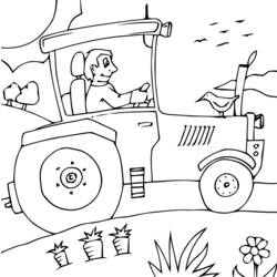 ぬりえページ: トラクター (交通機関) #141940 - 無料の印刷可能なぬりえページ
