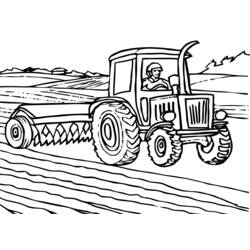 ぬりえ: トラクター - 無料の印刷可能なぬりえページ