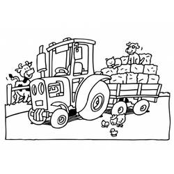 ぬりえページ: トラクター (交通機関) #141952 - 無料の印刷可能なぬりえページ