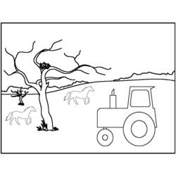 ぬりえページ: トラクター (交通機関) #141978 - 無料の印刷可能なぬりえページ
