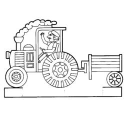 ぬりえページ: トラクター (交通機関) #141992 - 無料の印刷可能なぬりえページ