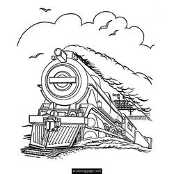 ぬりえページ: 電車・機関車 (交通機関) #135051 - 無料の印刷可能なぬりえページ