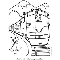 ぬりえページ: 電車・機関車 (交通機関) #135055 - 無料の印刷可能なぬりえページ
