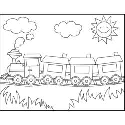 ぬりえページ: 電車・機関車 (交通機関) #135056 - 無料の印刷可能なぬりえページ