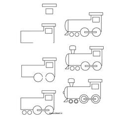 ぬりえページ: 電車・機関車 (交通機関) #135079 - 無料の印刷可能なぬりえページ
