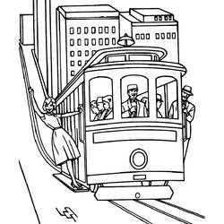 ぬりえページ: 電車・機関車 (交通機関) #135091 - 無料の印刷可能なぬりえページ