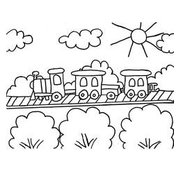 ぬりえページ: 電車・機関車 (交通機関) #135098 - 無料の印刷可能なぬりえページ