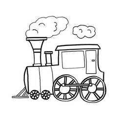 ぬりえページ: 電車・機関車 (交通機関) #135105 - 無料の印刷可能なぬりえページ