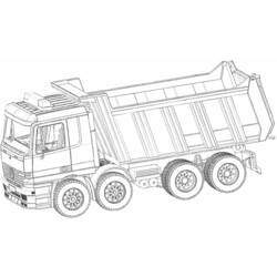 ぬりえページ: トラック (交通機関) #135541 - 無料の印刷可能なぬりえページ