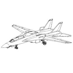 ぬりえページ: 軍用機 (交通機関) #141046 - 無料の印刷可能なぬりえページ