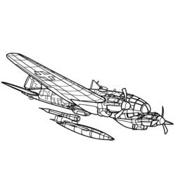 ぬりえページ: 軍用機 (交通機関) #141123 - 無料の印刷可能なぬりえページ