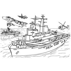 ぬりえページ: 軍艦 (交通機関) #138466 - 無料の印刷可能なぬりえページ