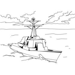 ぬりえページ: 軍艦 (交通機関) #138741 - 無料の印刷可能なぬりえページ